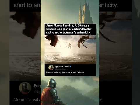 In Aquaman and the Lost Kingdom (2023), Jason Momoa free-dived 30 m underwater per take