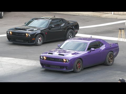 Dodge Demon vs Redeye Hellcat - drag racing of modern muscle cars