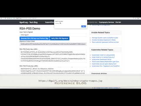 Web Crypto API: RSA-PSS Key Generation & Signing π