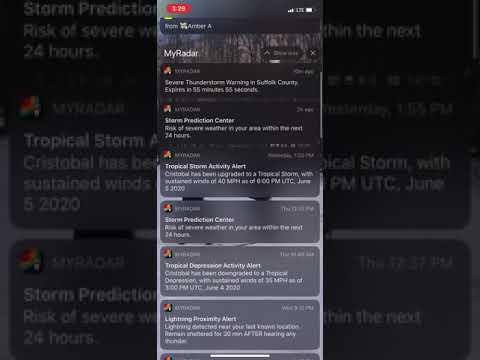 Severe Thunderstorm Warning for MY COUNTY on IPhone (EAS #28)