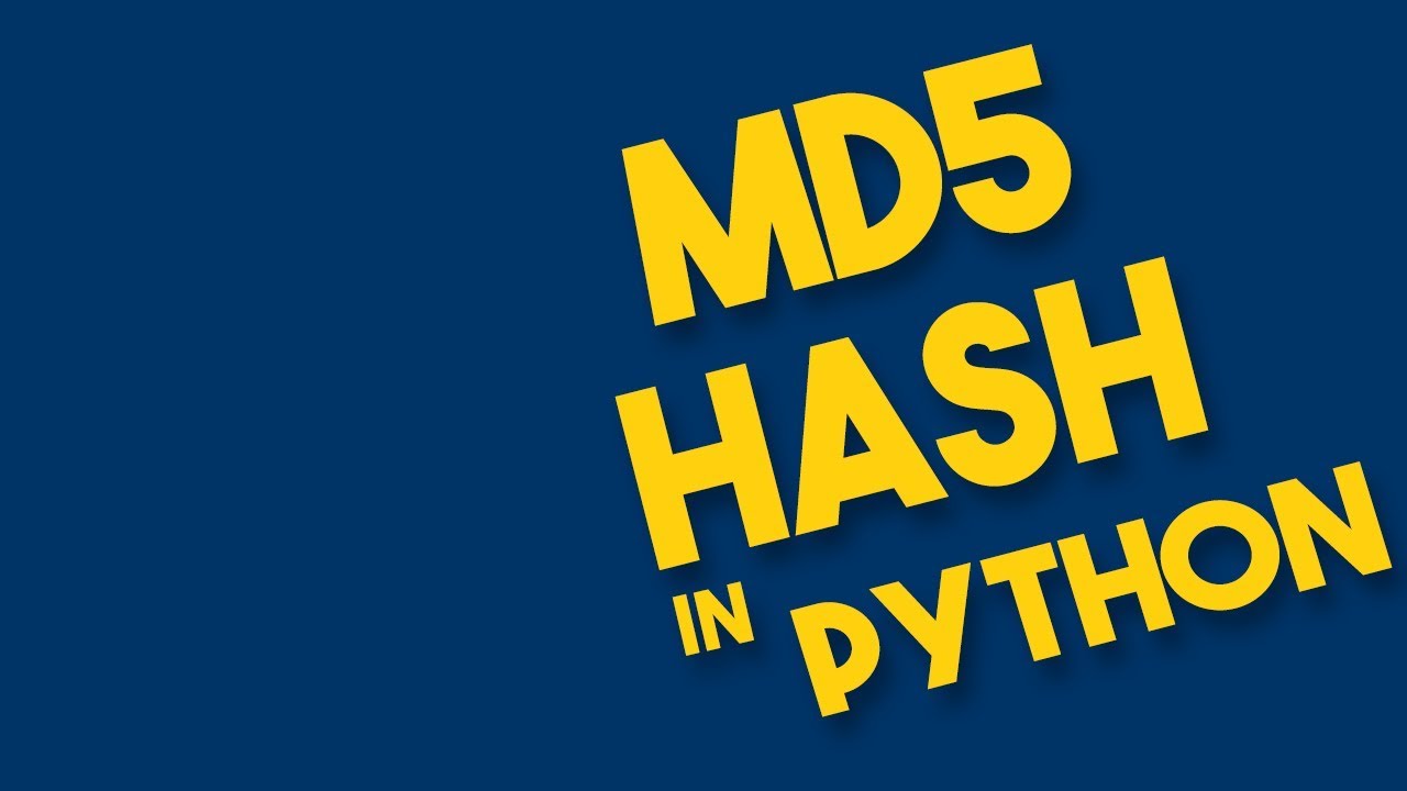 MD5 Hashing in Python π