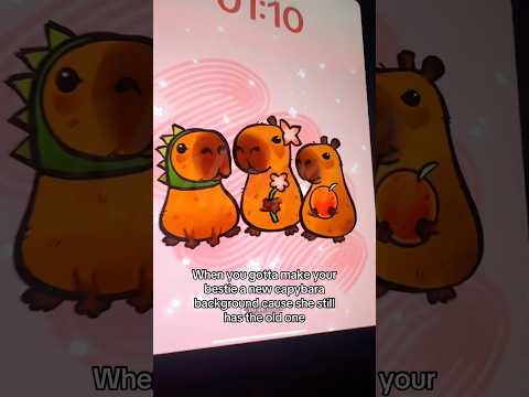 New Capybara background for my bestie