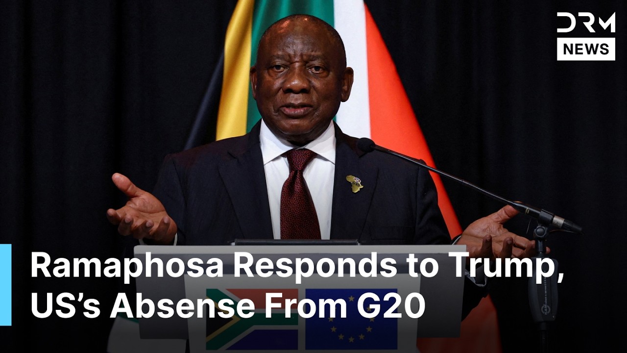 Ramaphosa on Trump's Absence at G20 Summit 🇿🇦