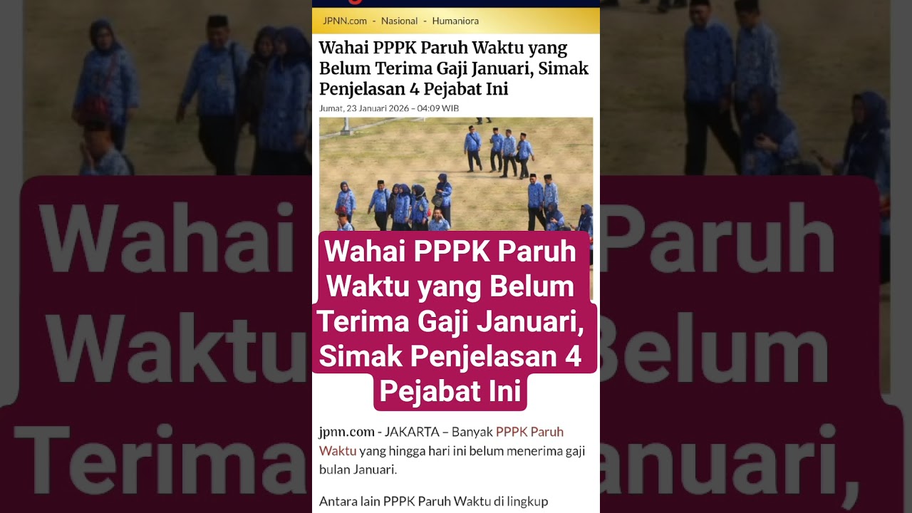 PPPK Paruh Waktu Belum Terima Gaji Januari 💰