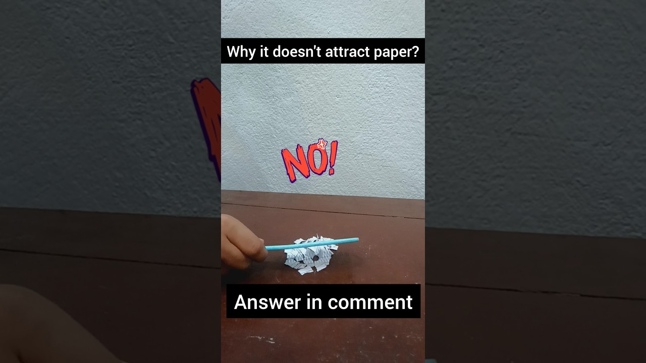 Comb & Paper Magic Trick | Static Electricity Experiment 🔥 #physics