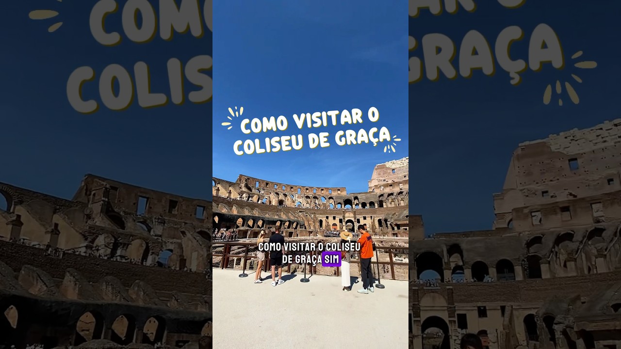 Visite o Coliseu de graça em Roma uma vez por mês