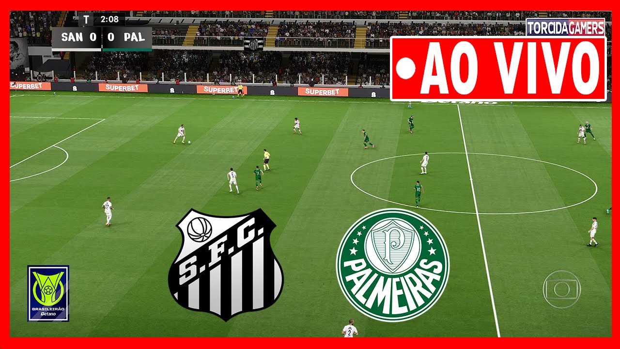 Santos vs Palmeiras AO VIVO - Brasileirão 2025 ⚽