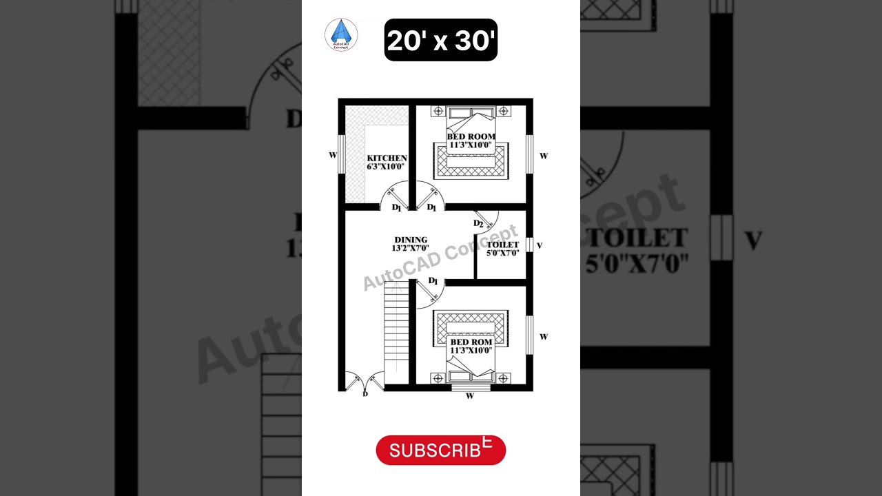 Architectural designs house plans | 20x30 House Plan | 20 by 30 House #homedesign #architecture