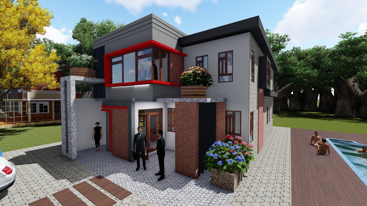 LUMION Review: Proposed Two-Story (G+1) Residential Building Design