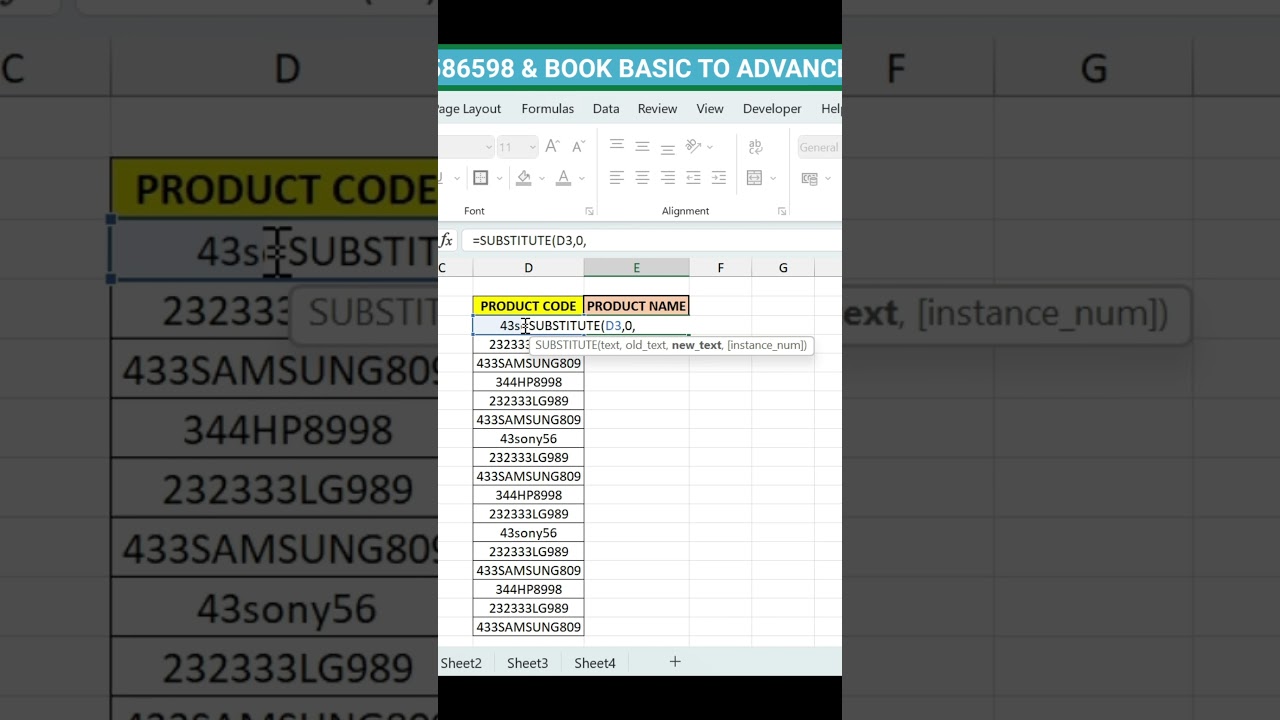 Excel SUBSTITUTE Formula: Real-Time Example 📊