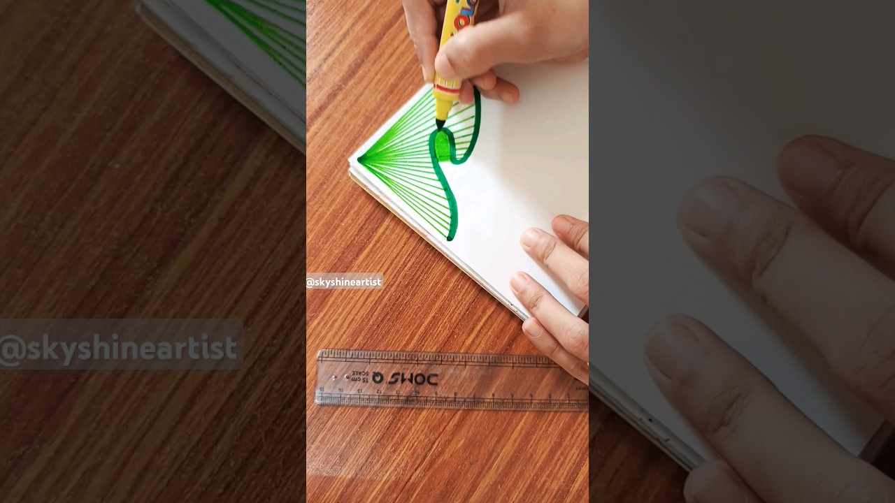 "Green 💚 Front page design| School Project| Skyshine Artist" #shorts