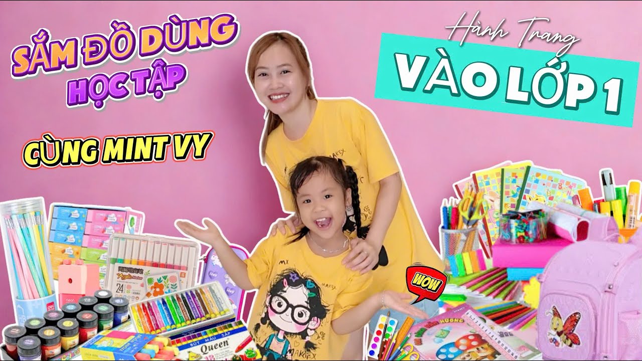 Mẹ Hà Hí & Mint Vy Chuẩn Bị Đồ Dùng Học Tập Cho Lớp 1 | Hành Trang Back To School 2025 📚