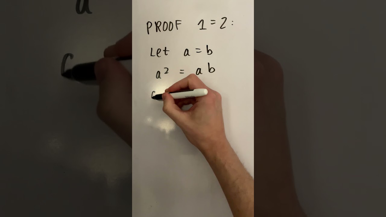 Mind-Blowing Math Trick: Proving 1 = 2 with ASMR! 🔢 #Shorts