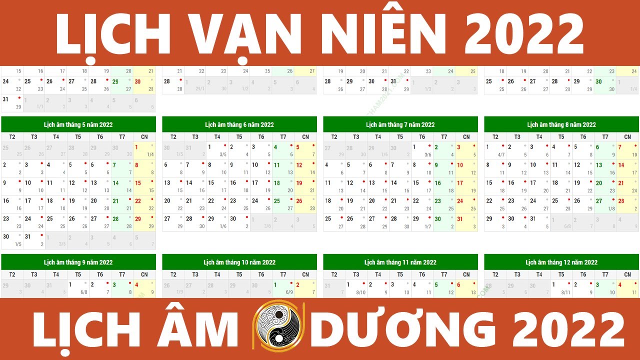 Lịch Âm 2022 Chi Tiết & Vật Phẩm Chiêu Tài Lộc, Hóa Giải Vận Hạn 🎋
