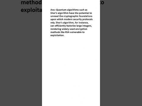 What is impact of Quantum Computing on Data encryption?