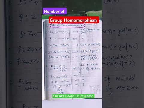 💥No. of Group Homomorphism💥