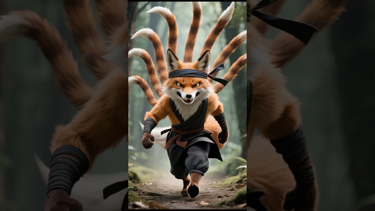 Hilarious Orange Cat Saves a Nine-Tailed Fox! 🐱🦊