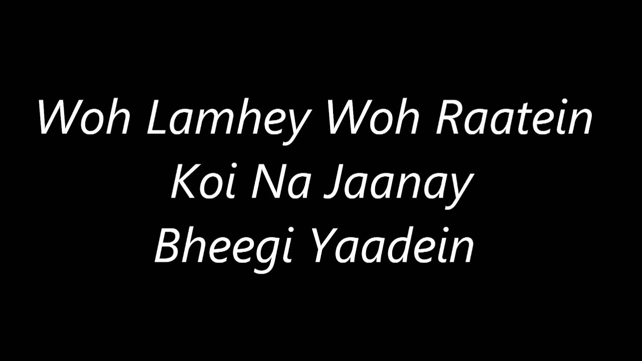 Atif Aslam's Bheegi Yaadein Lyrics & MP3 Download ๐ถ