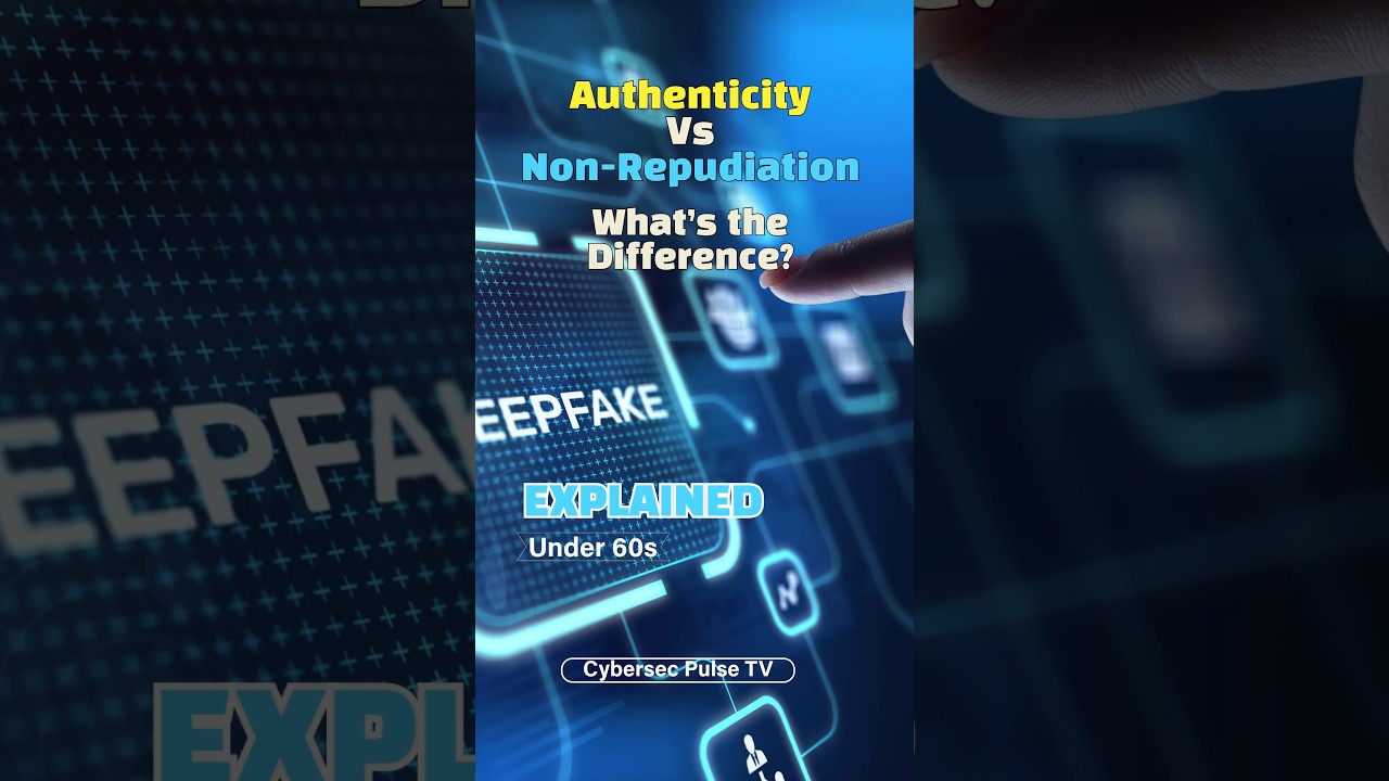 Authenticity vs. Non-Repudiation Explained 🔐