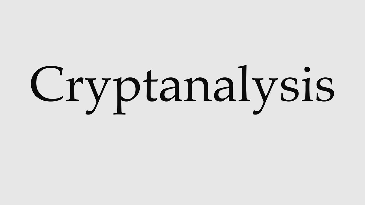 How to Pronounce 'Cryptanalysis' Correctly 🔍