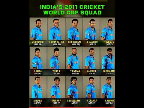 India’s 2011 ODI World Cup winning squad 🔥our