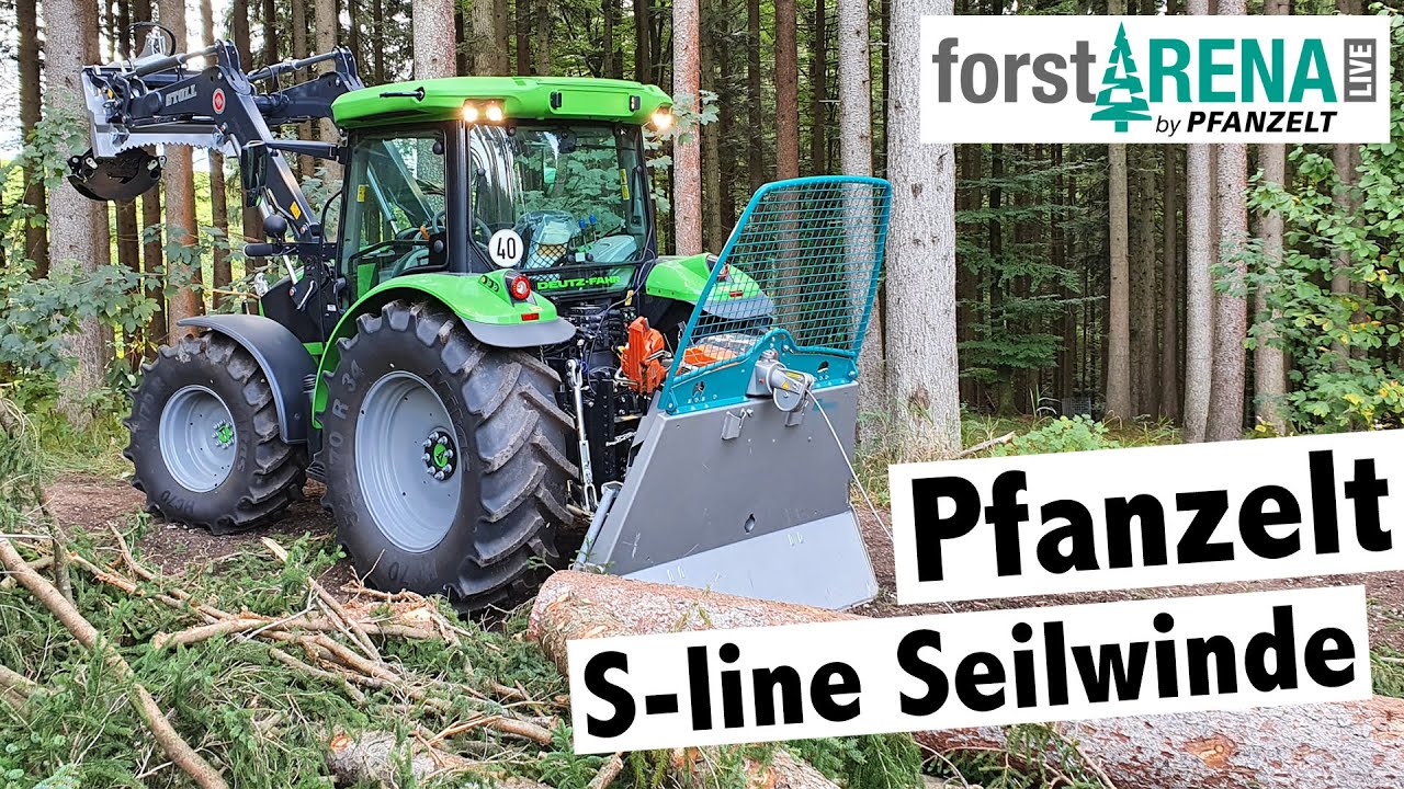Pfanzelt S-line Seilwinde & Rückezange im Einsatz – Professionelle Forsttechnik für jeden Betrieb 🌲