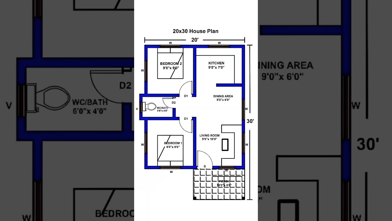 20x30 Small House Design 🏡
