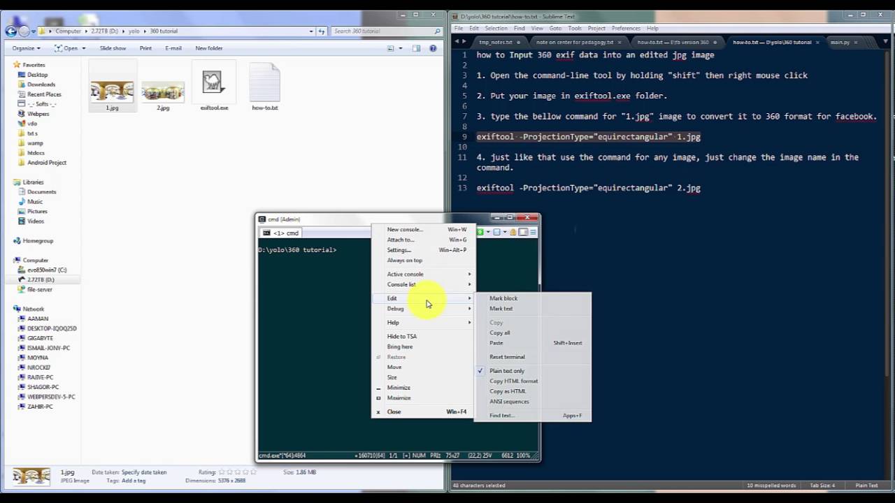 How to Add 360° EXIF Data to Your Edited JPG Using ExifTool 📸