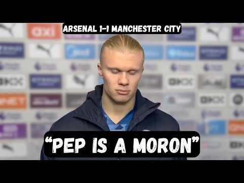 Erling Haaland BLASTS Pep Guardiola after draw - Post Match Interview - Arsenal 1-1 Manchester City