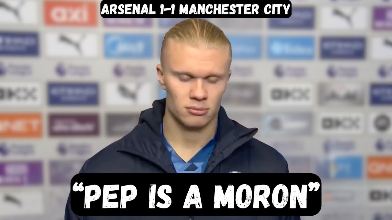 Haaland Slams Guardiola After Manchester City’s Draw vs Arsenal ⚽