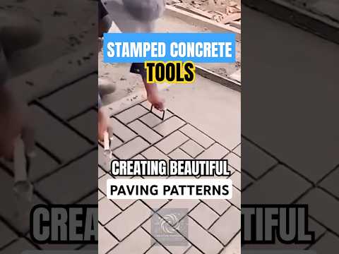 Stamped Concrete Tool: Creating Beautiful Paving Patterns on Wet Concrete!