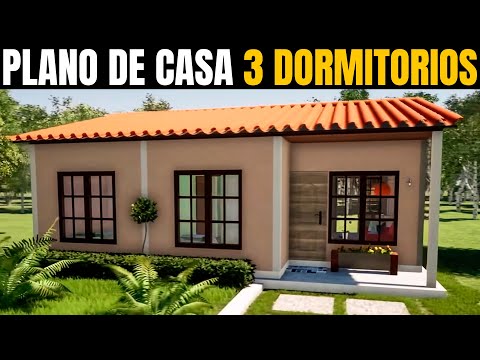 Planos de Casa GRATIS #3 Dormitorios (DWG y PDF)