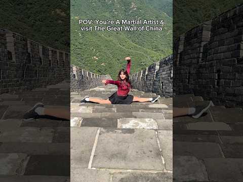 POV: You’re A Martial Artist & Visit The GREAT WALL OF CHINA… It was so HOT #greatwallofchina #elina