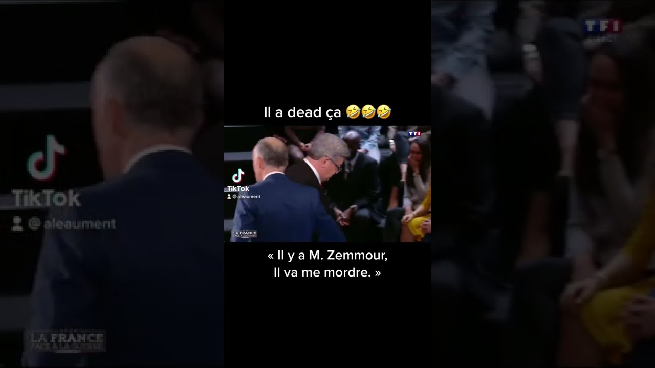 Mélenchon : « Il y a M. Zemmour, il va me mordre » 🤣