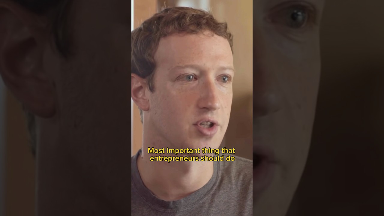 Mark Zuckerberg's Top Advice for Aspiring Entrepreneurs: Don't Just Start a Company 🚀