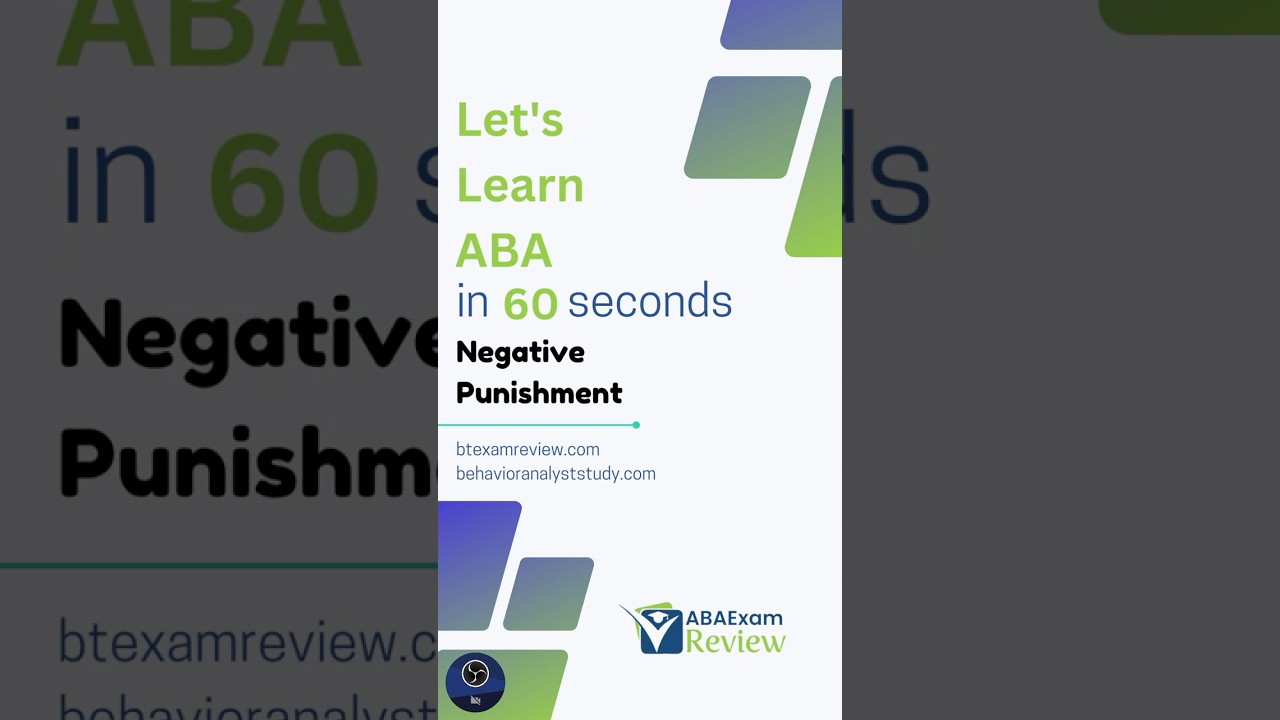 Negative Punishment in ABA: 60-Second Guide