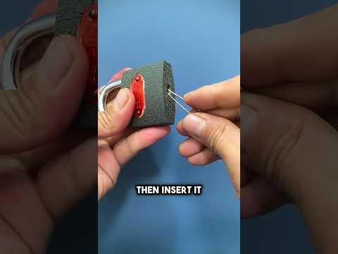 How to Unlock a Padlock with a Safety Pin! #shorts