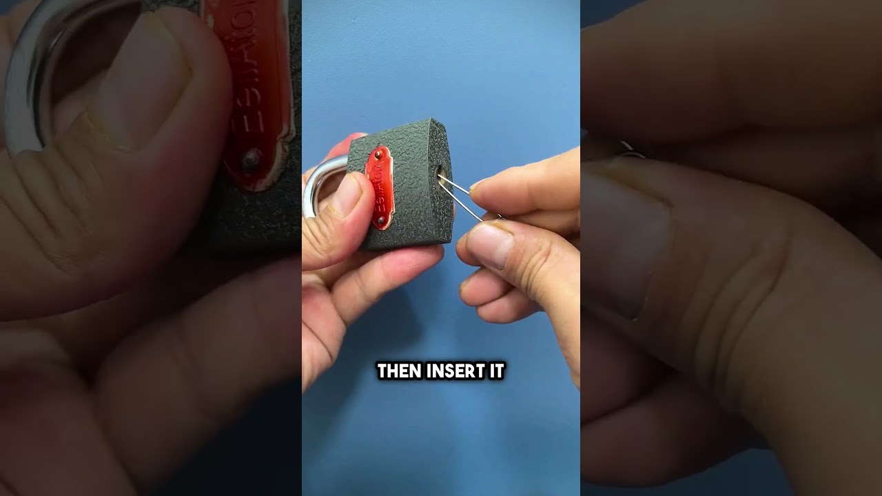 Unlock a Padlock with a Safety Pin 🔓 | Quick DIY Hack
