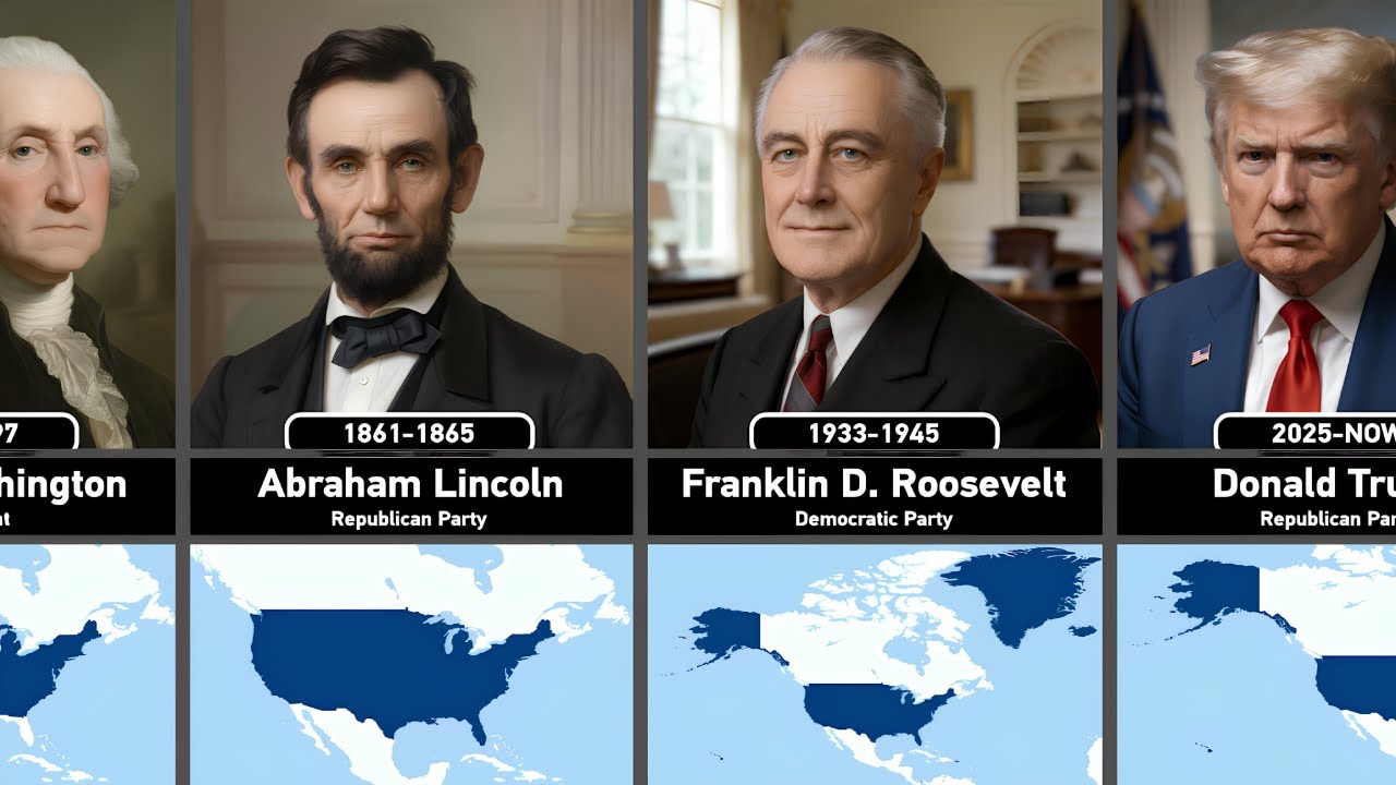 US Presidents Timeline (1789–2025) 🇺🇸