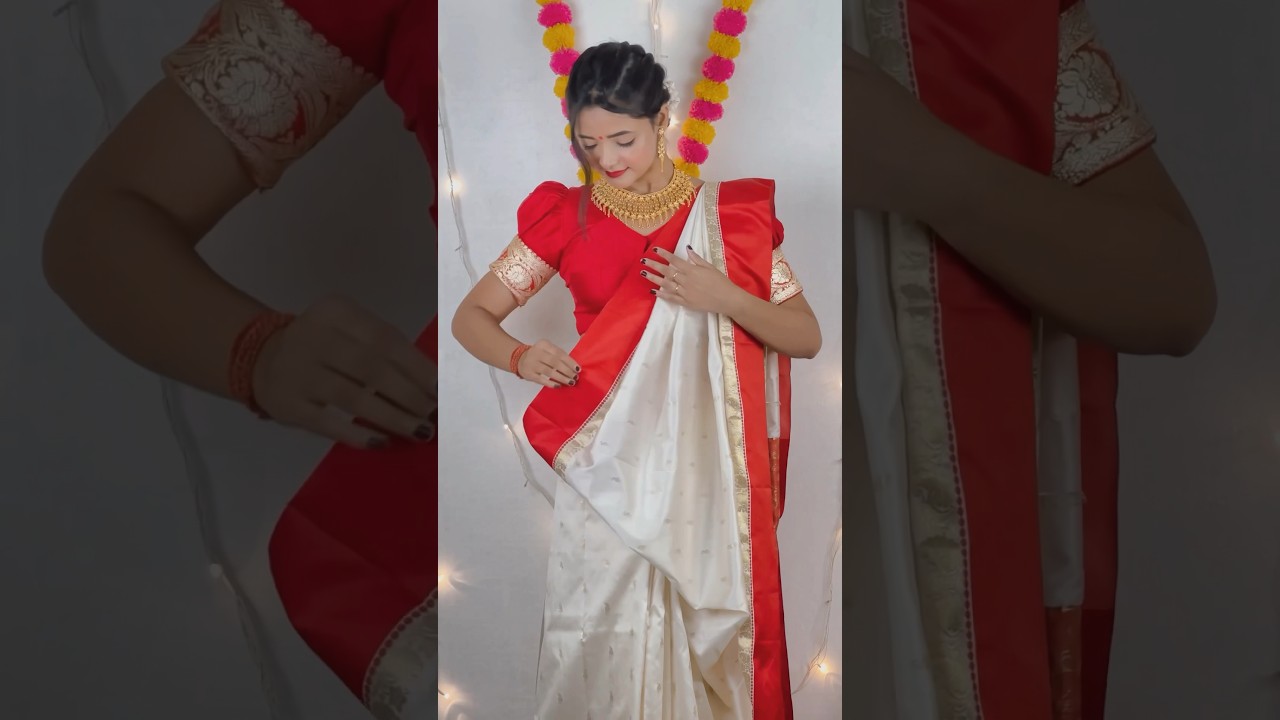 Bengali Style Saree Draping 😍