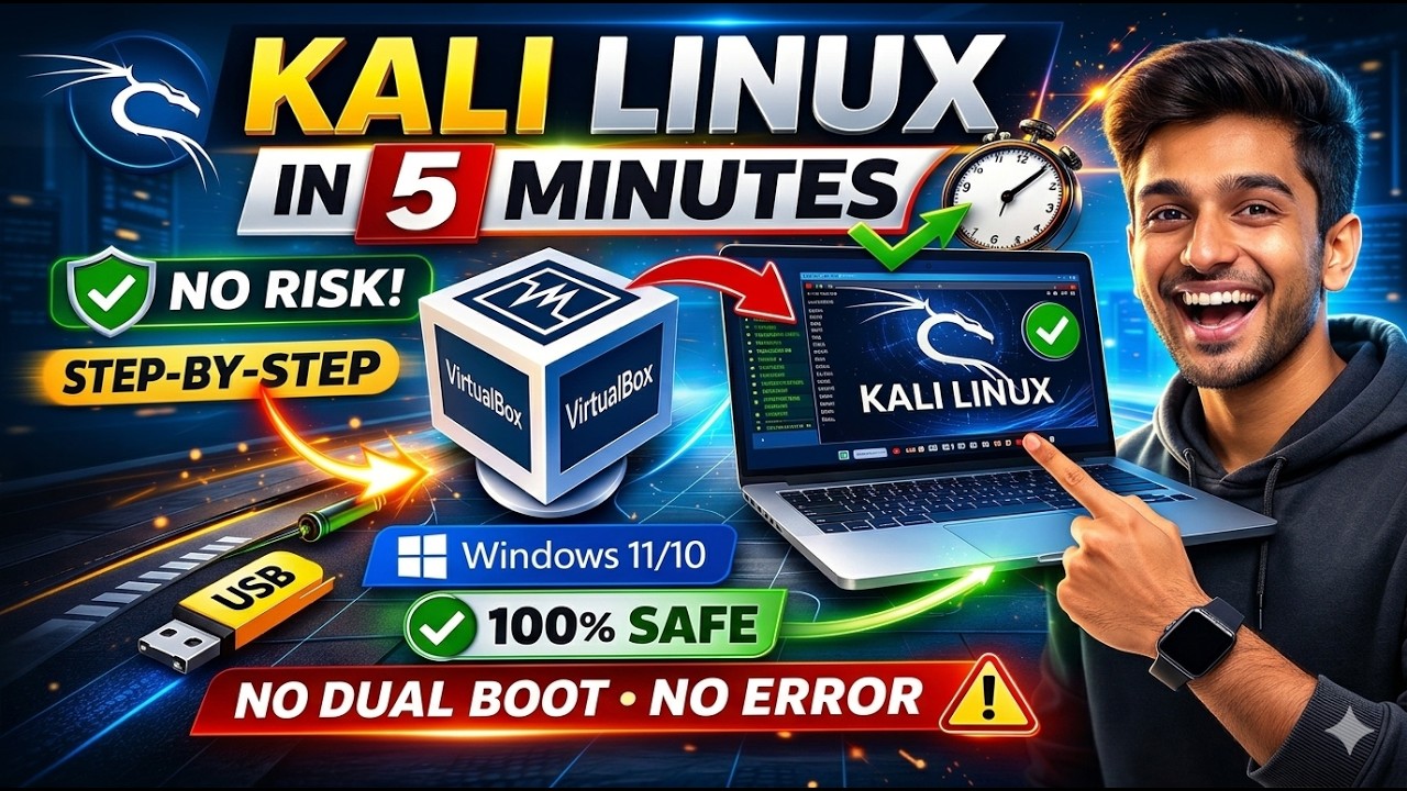 ✅How to Install Kali Linux in VirtualBox (2026) – Step-by-Step for Beginners