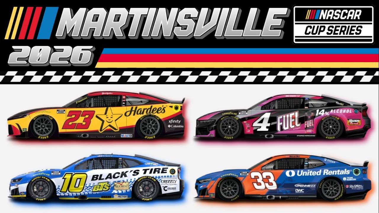 2026 NASCAR Cup Paint Schemes Preview at Martinsville