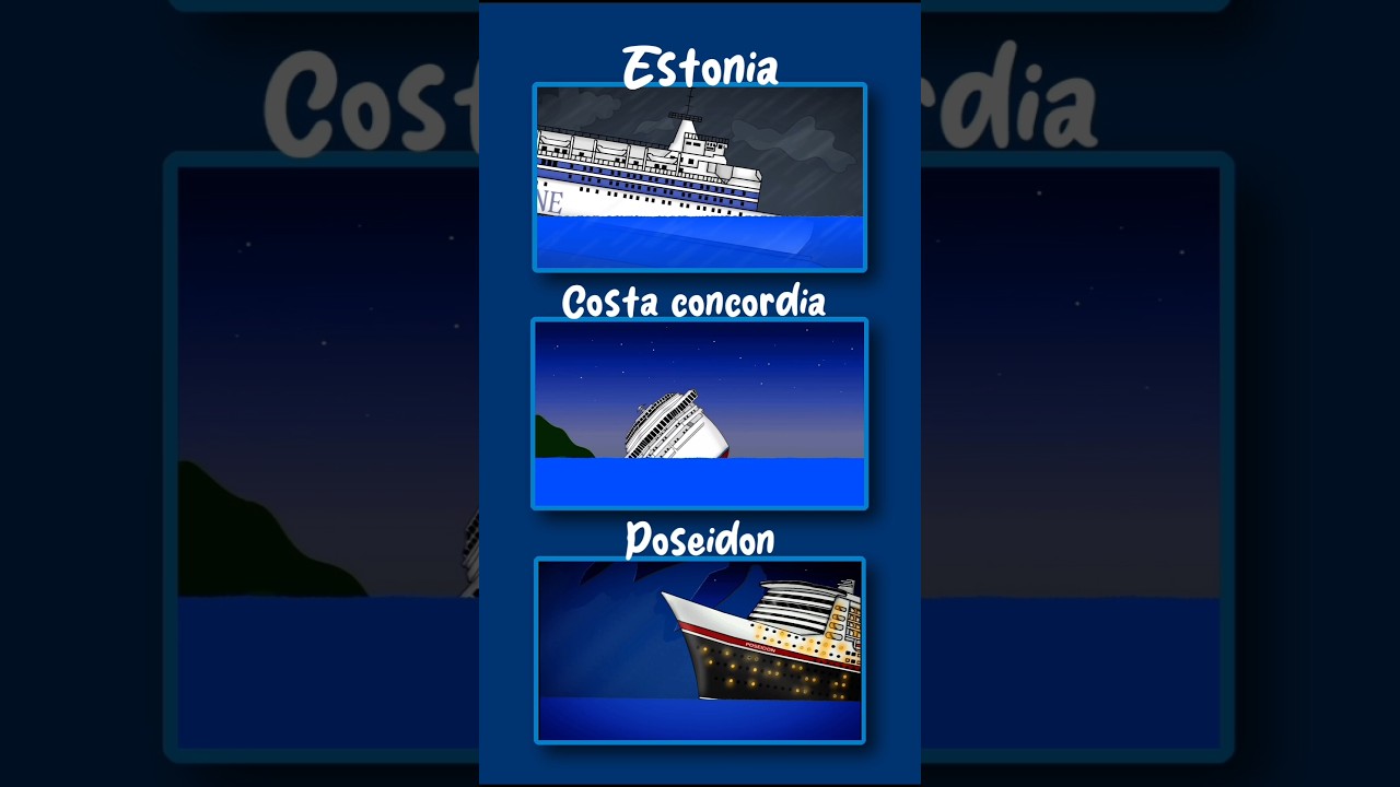 Estonia & Costa Concordia Sinking Animation 🚢