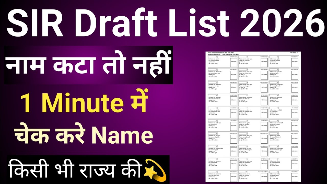 Voter List Me Apna Naam Kaise Dekhe 2026 | Sir List Me Apna Naam Kaise Dekhe | #sir2025 #sir2025