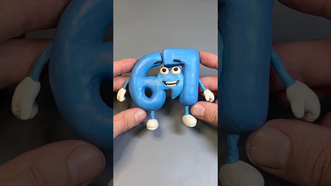 I made Six Seven with plasticine #67 #brainrotmeme #clay #sculpting #plasticine #italianmeme