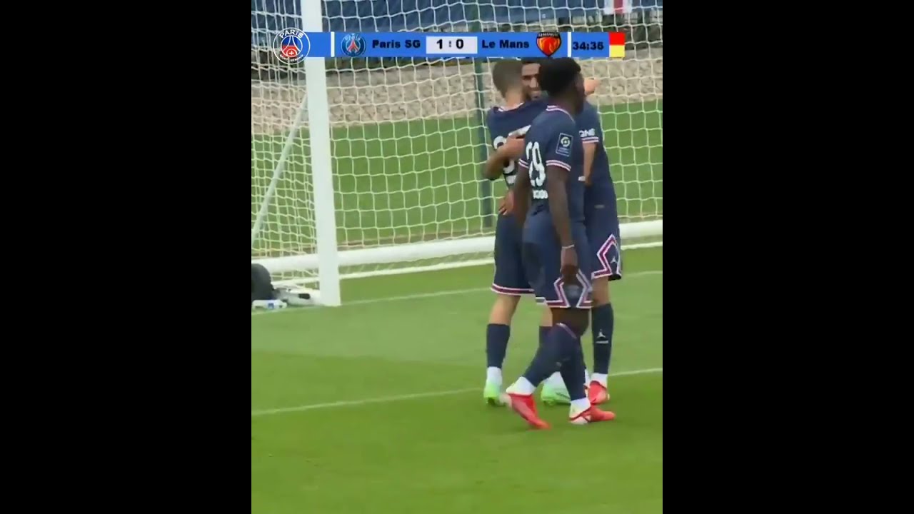 هدف رائع لإسماعيل الغربي مع باريس سان جيرمان في مباراة ودية ⚽