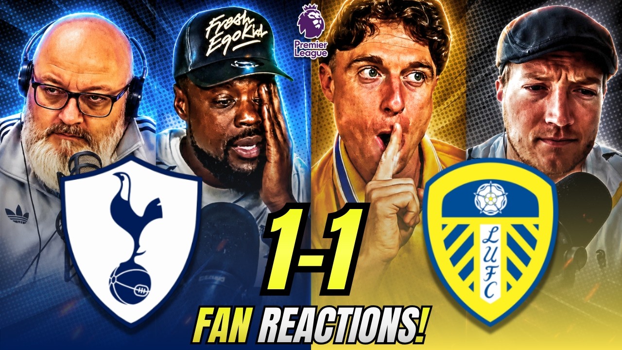 Tottenham & Leeds Fans React to 1-1 Draw ⚽