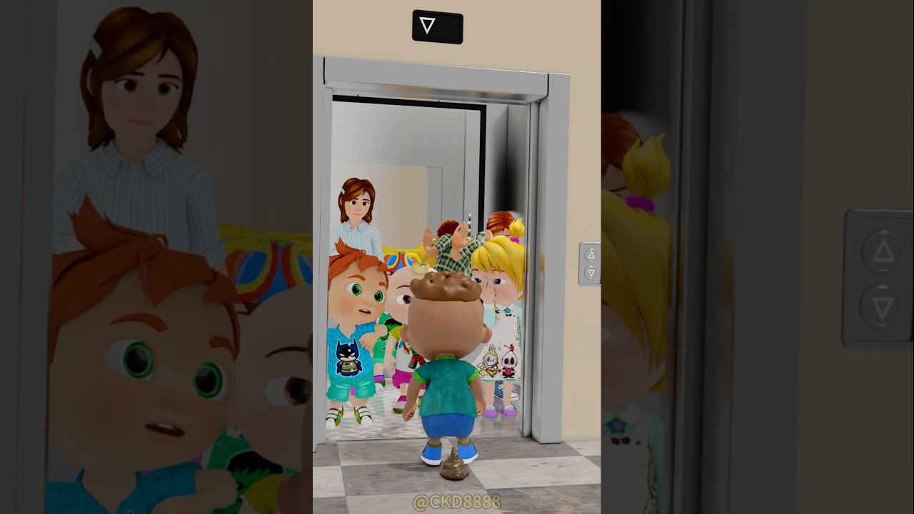 😂 Hilarious Elevator Overload Moment with JJ & Friends! 🚨