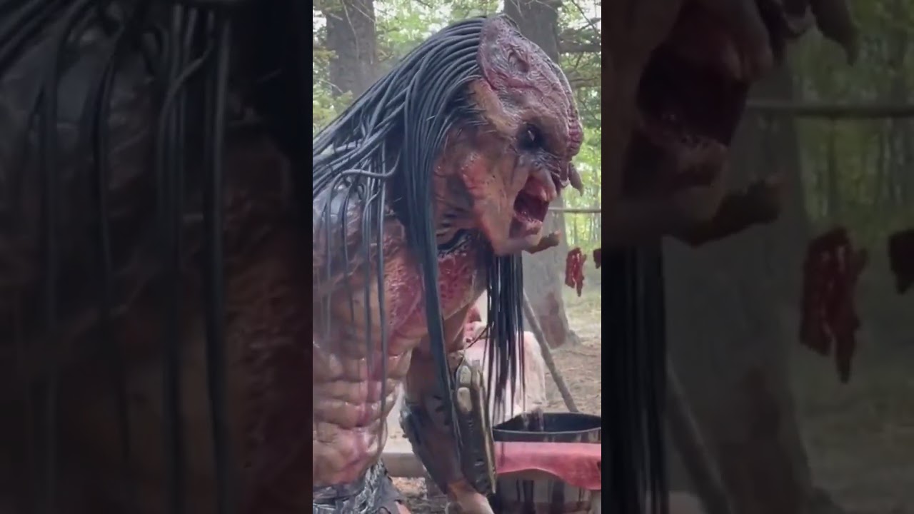 Behind the scenes of Predator in Prey, the practical effects here is amazing #BTS #predator #shorts