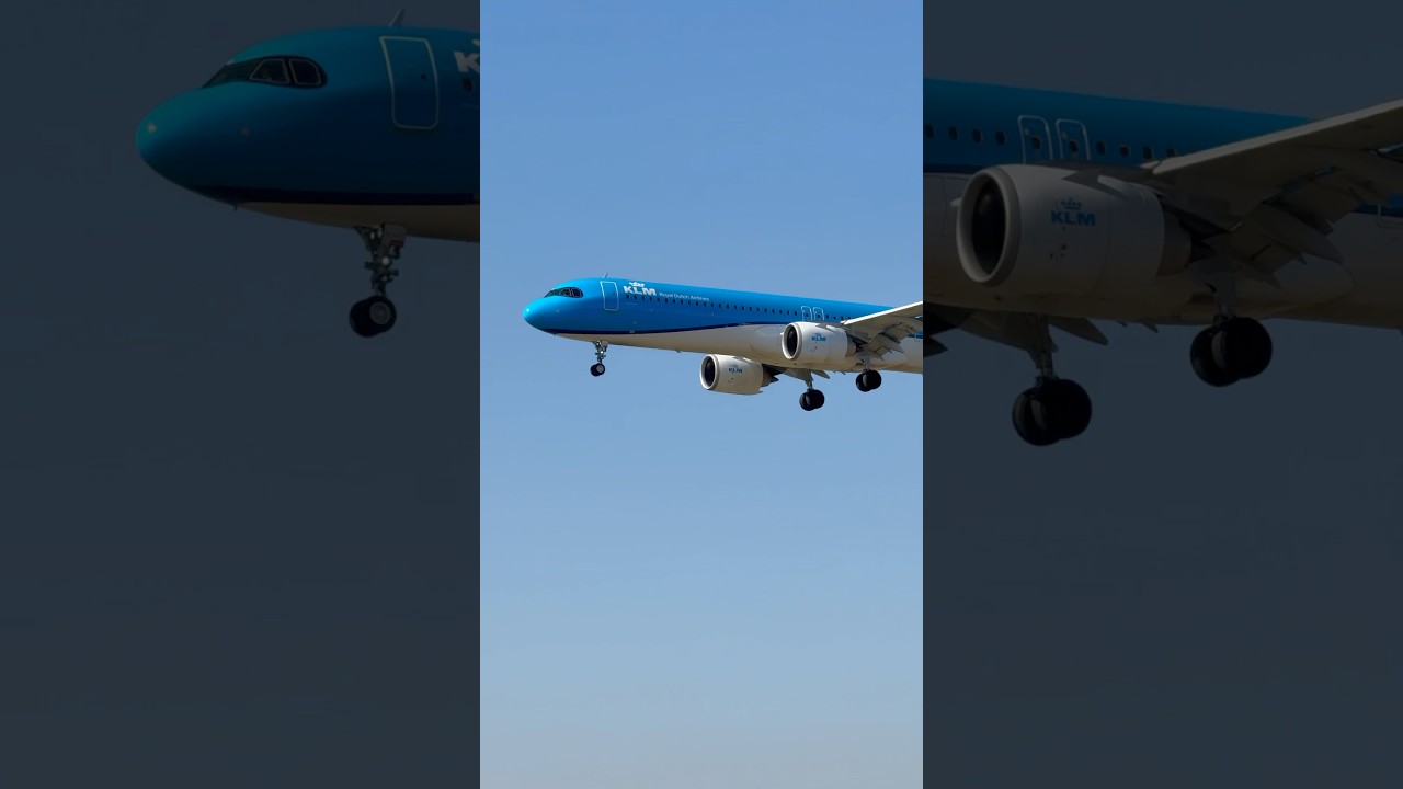 KLM’s new A321neo on short final into Zurich! 🇳🇱 #aviation #airbus #avgeek